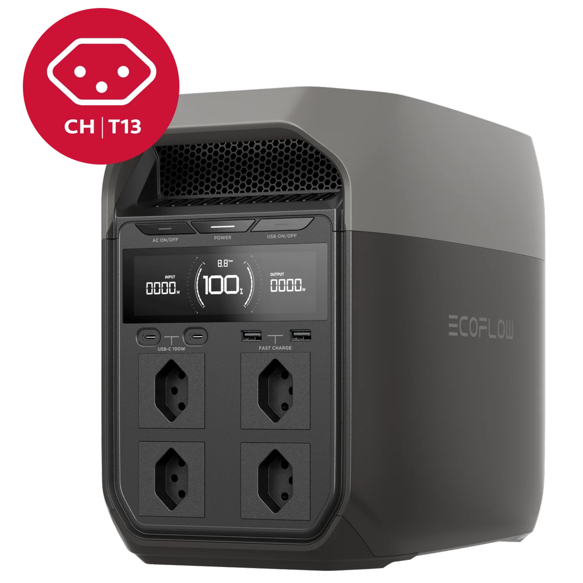 Bild von EcoFlow Power Station Delta 3 (4x CH-Stecker)