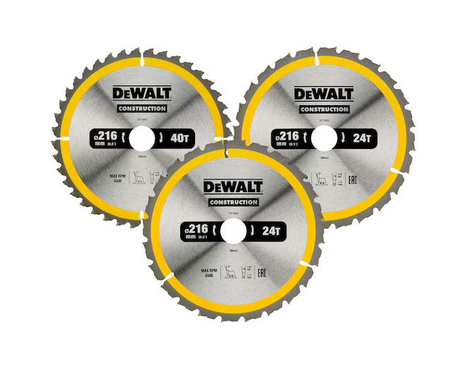 Bild von DeWalt Kreissägeblatt Set 3-tlg. 216x30mm