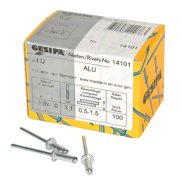 Bild von Gesipa Blindnieten 3x4mm 100x